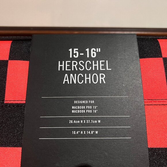 New Herschel Anchor Laptop Sleeve - Orange Checker - 13"-16" - Picture 7 of 8